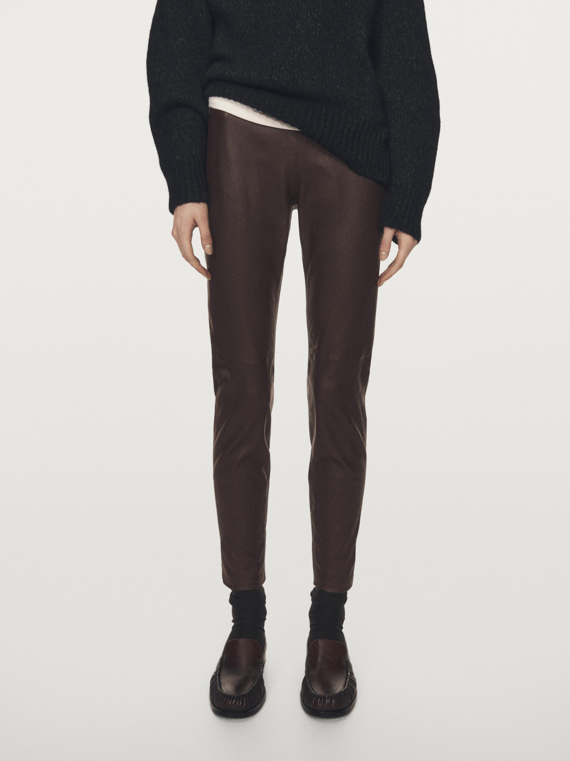 Leggings en cuir nappa